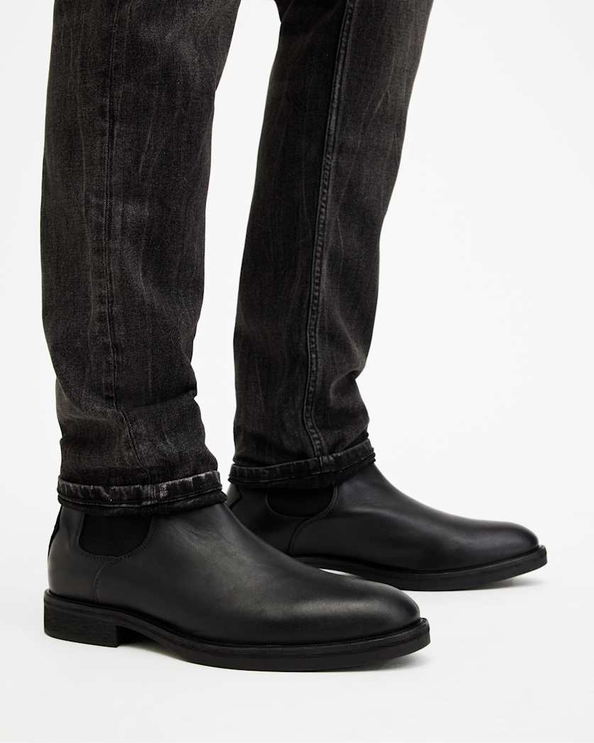 Creed Leather Chelsea Boots Black | ALLSAINTS US